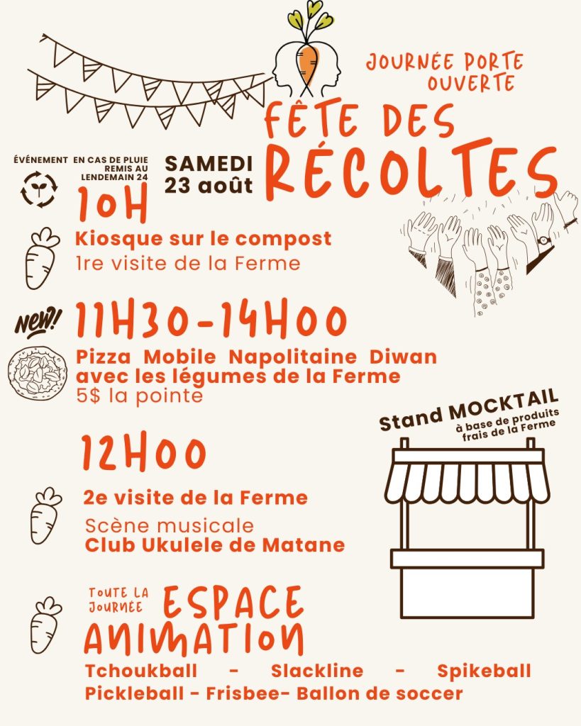 Journée porte ouverte fête des récoltes Ferme citoyenne de La Matanie