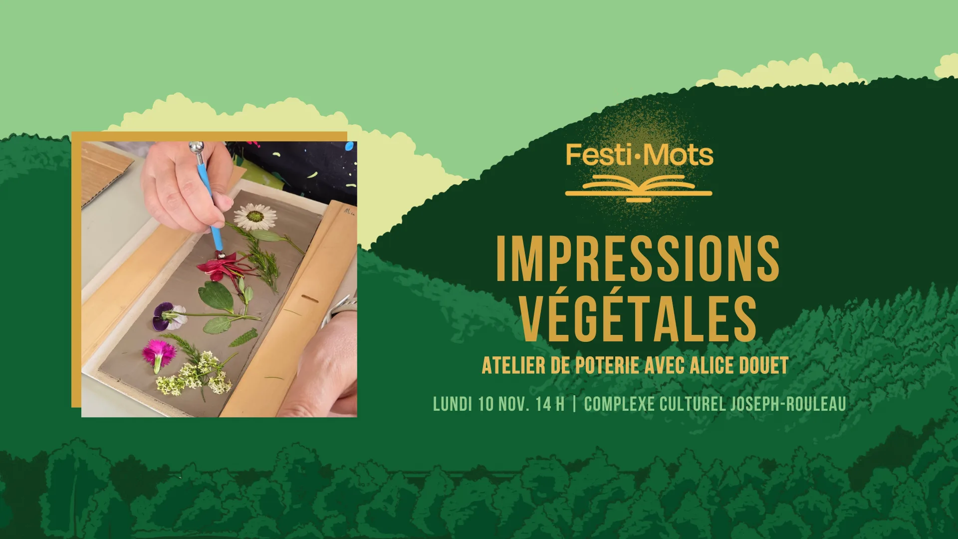 Festi-Mots - Impressions végétales sur argile