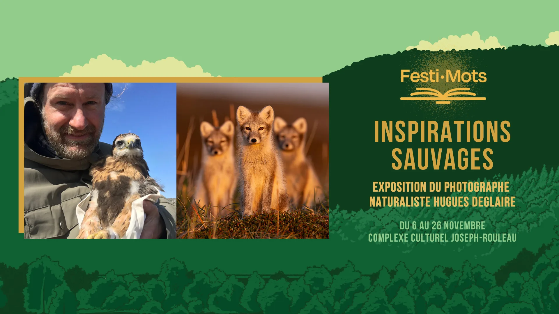 Festi-mots Exposition Inspirations sauvages Hugues Deglaire