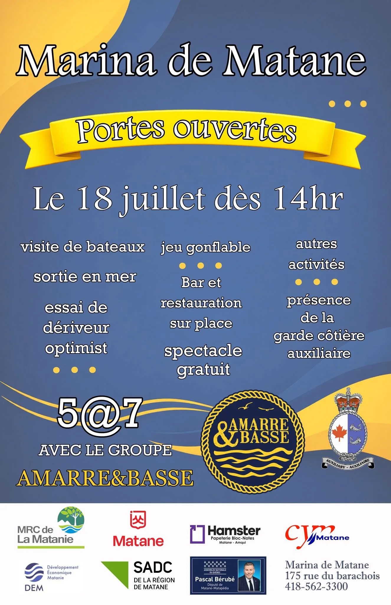 Portes ouvertes à la Marina de Matane