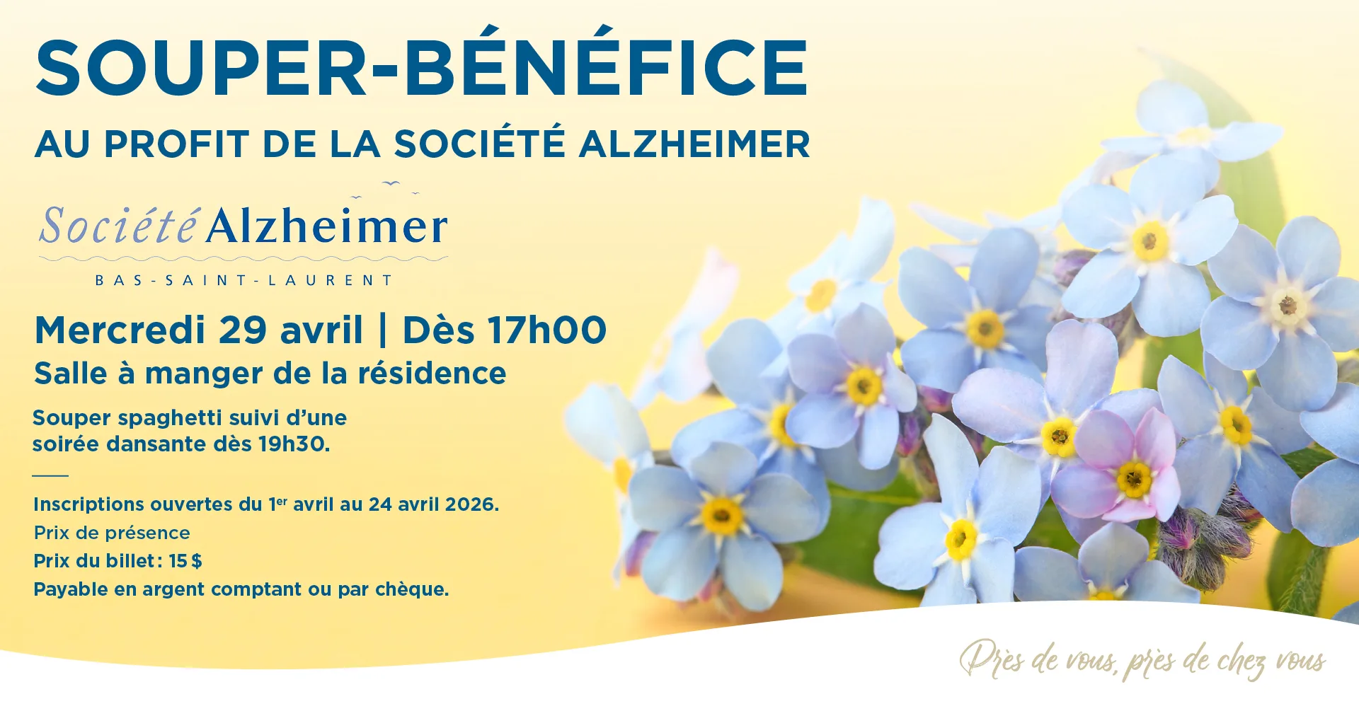 Souper-bénéfice pour la Société Alzheimer