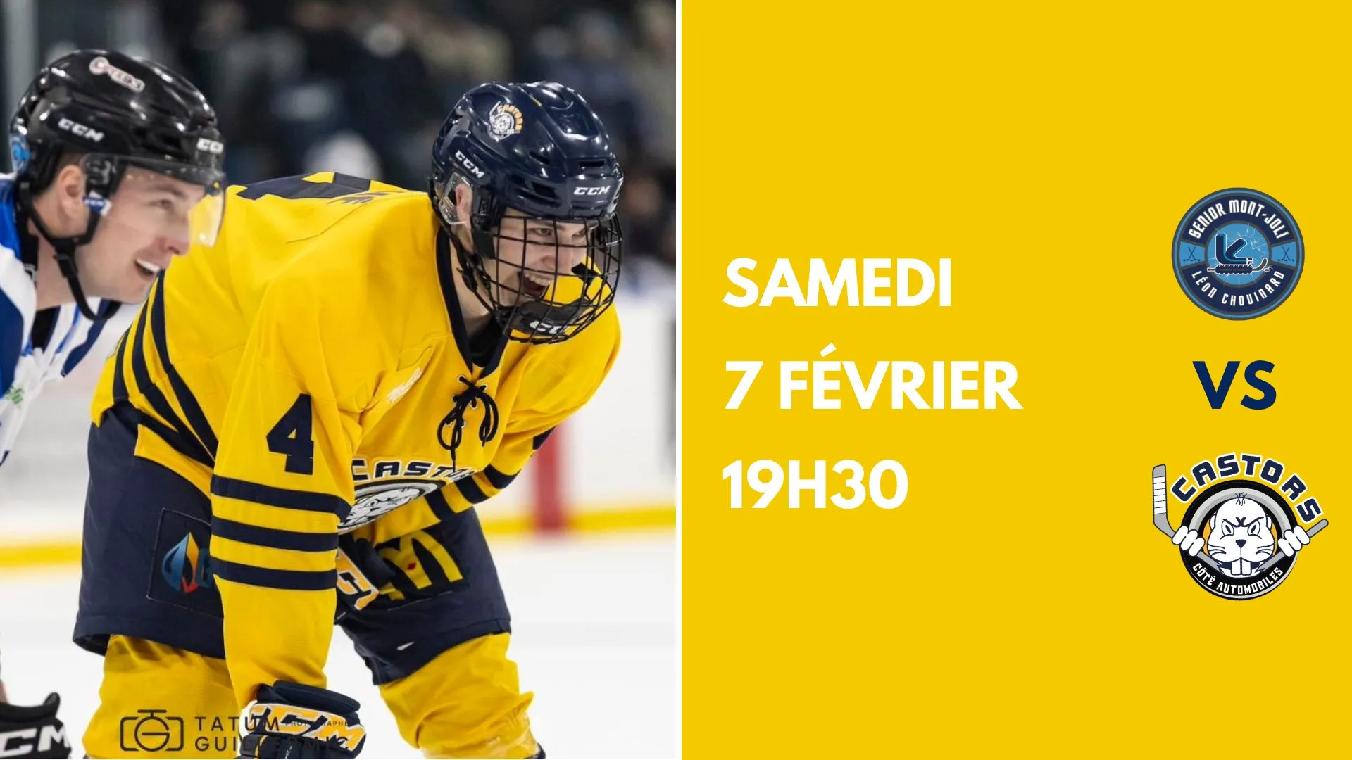 Match de hockey senior - Les Castors Côté Automobiles de Matane
