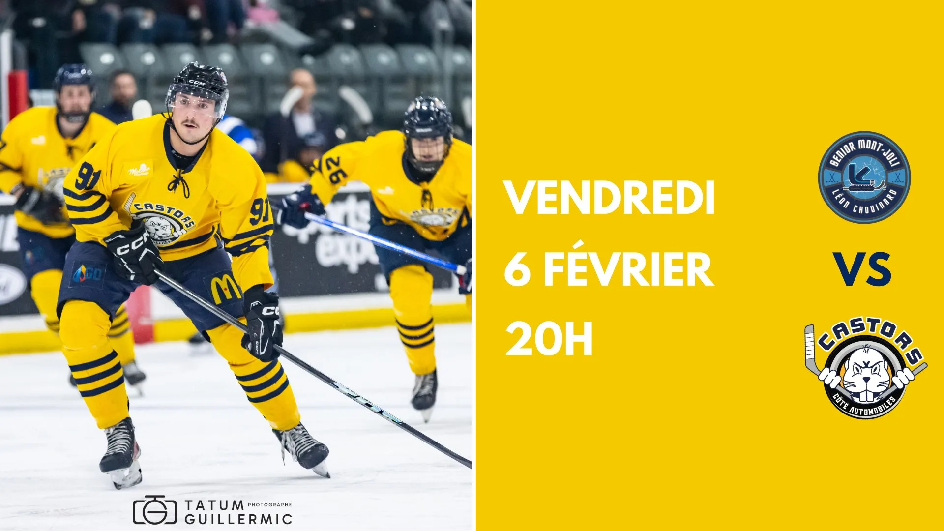 Match de hockey senior - Les Castors Côté Automobiles de Matane