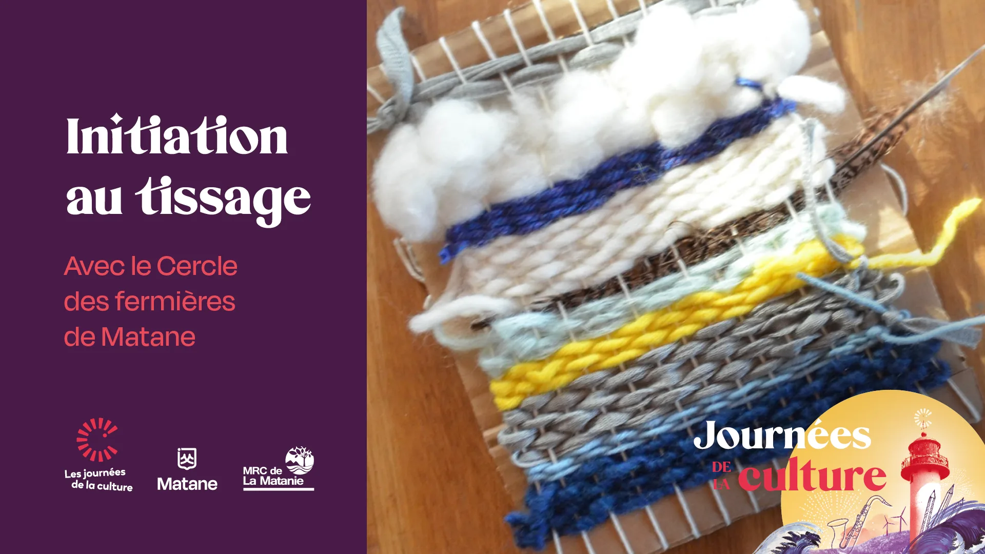 initiation au tissage cercle des fermieres de matane journées de la culture