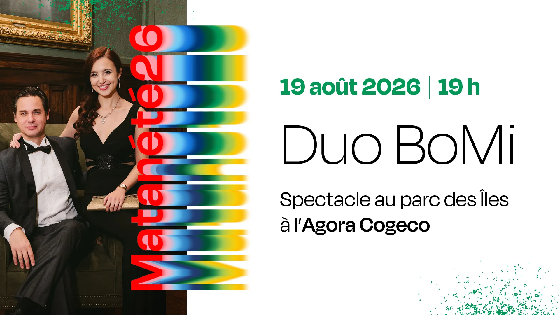 Spectacle du Duo BoMi à l'Agora Cogeco - 19 août 2026