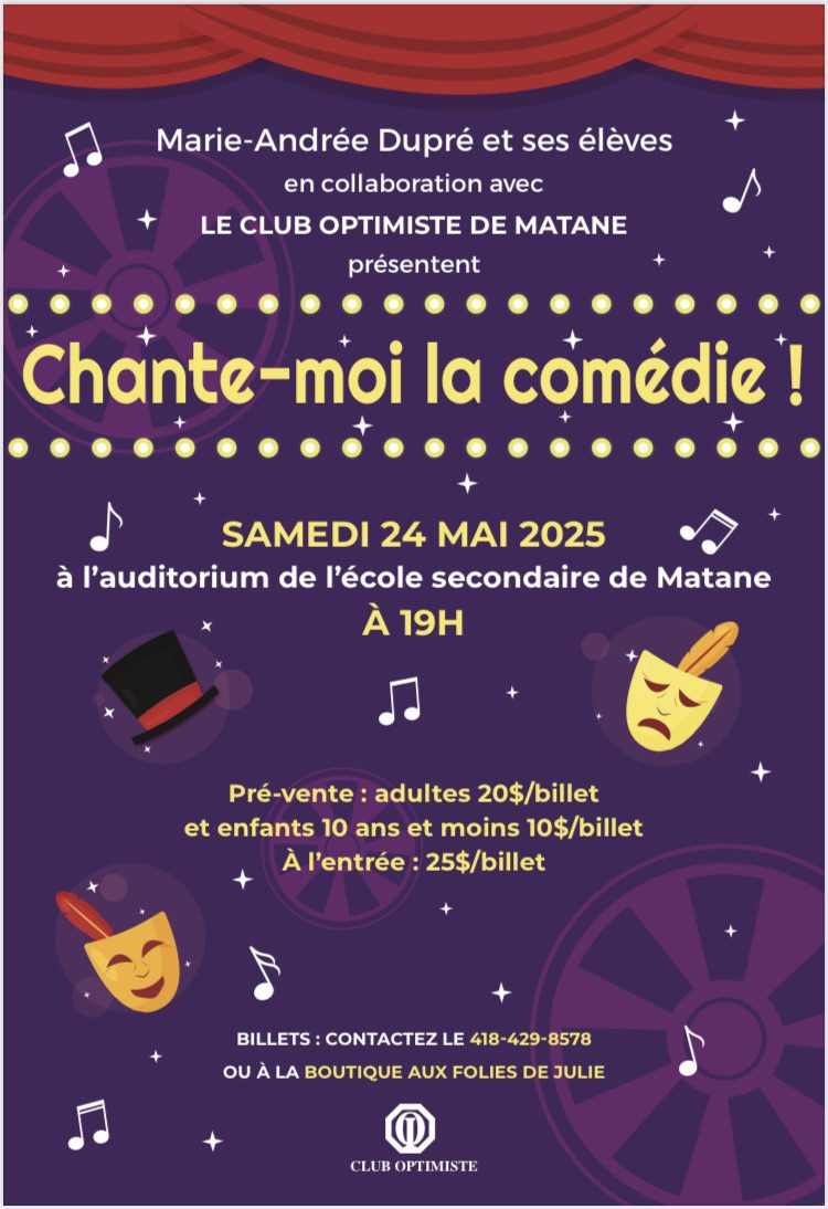Chante-moi la comédie !