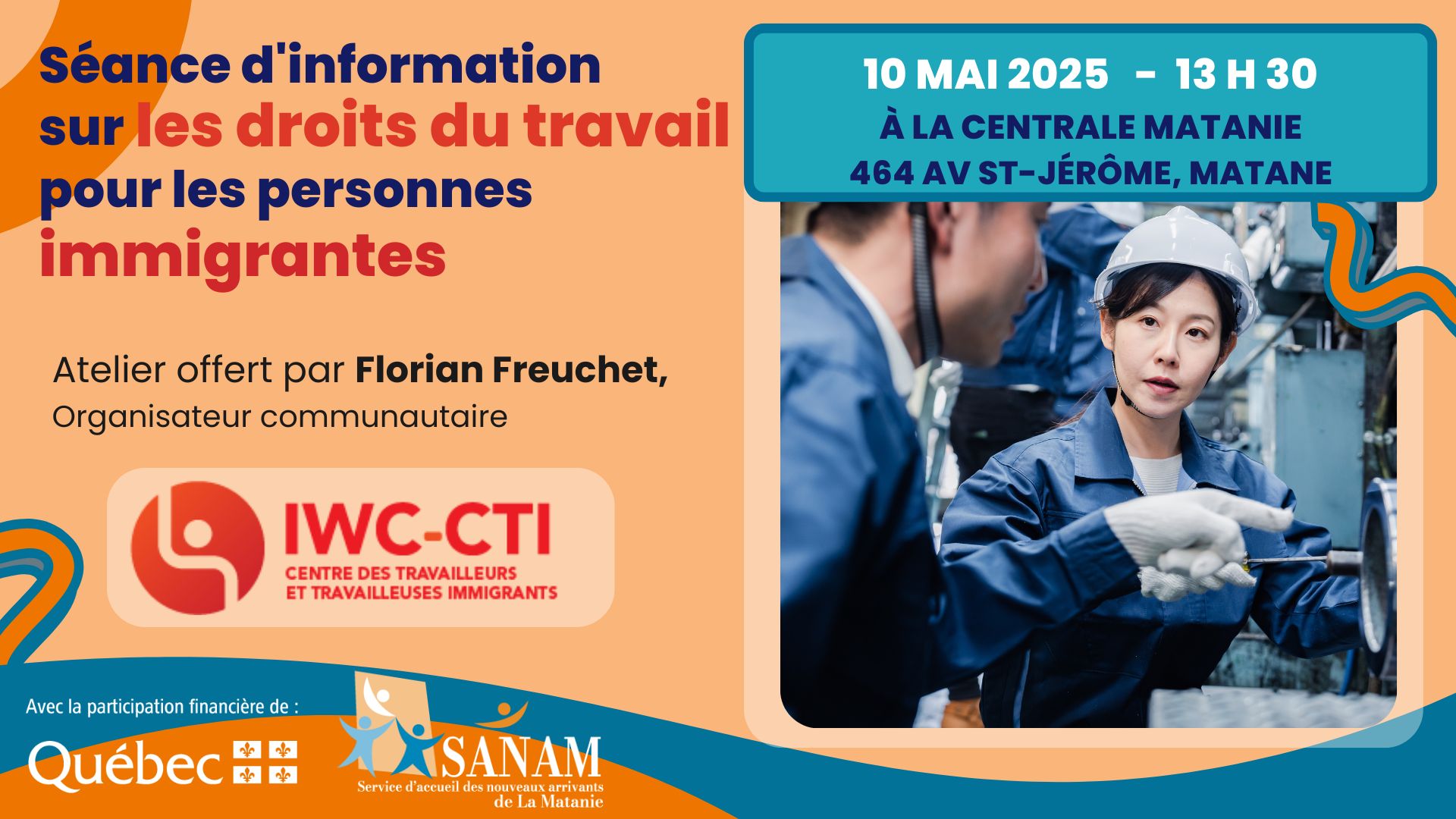 Séance d'information sur les droits du travail pour les personnes immigrantes