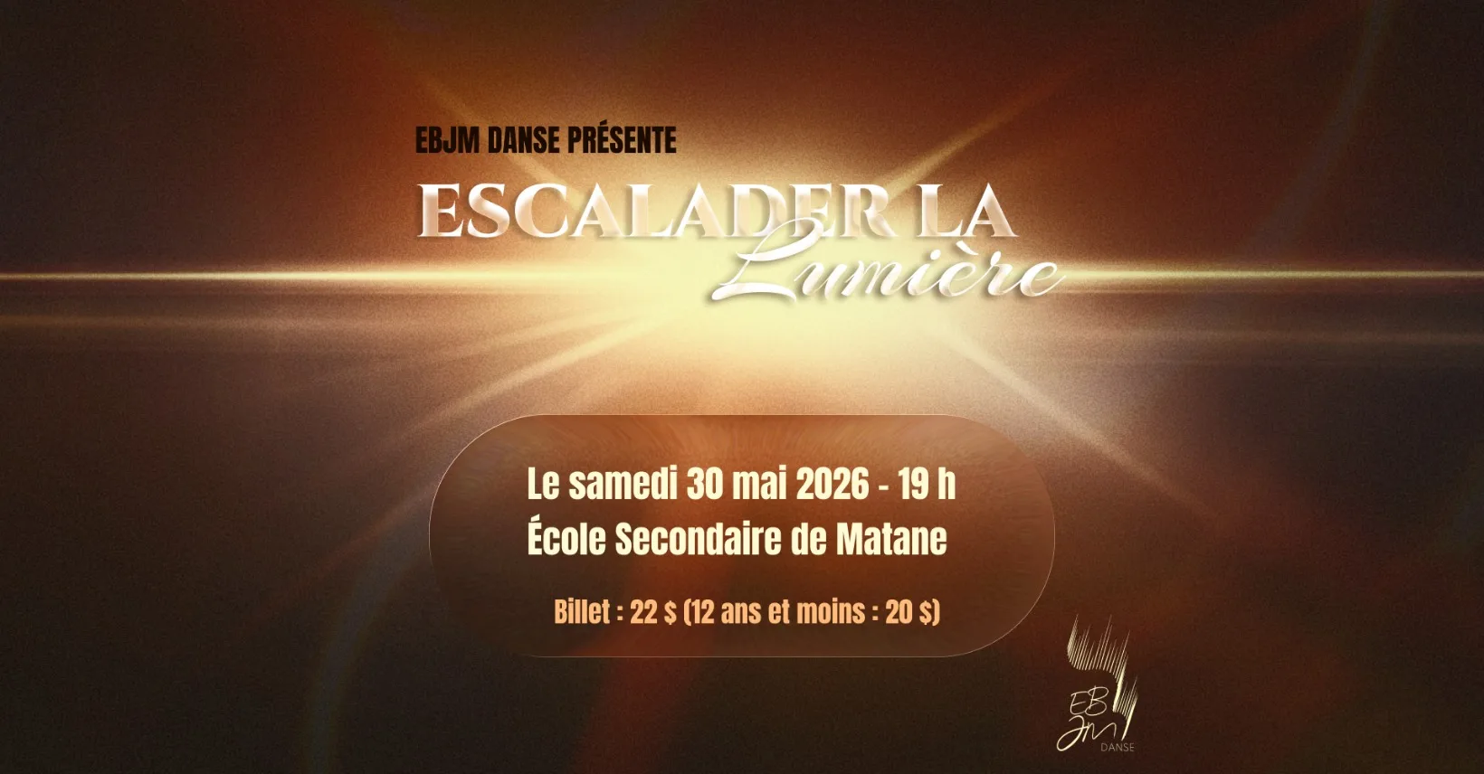 Spectacle de l'EBJM Danse 2026 - Escalader la lumière