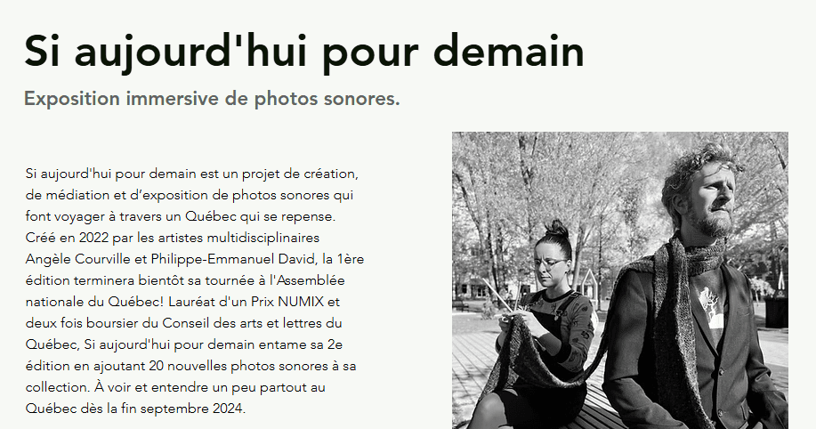 exposition Si aujourd'hui pour demain Omnivart