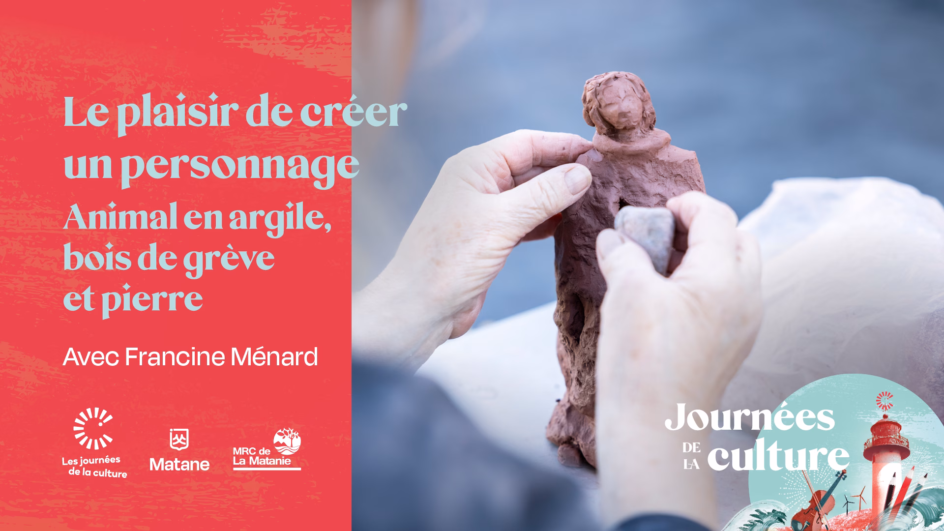 Création de personnage en argile, en bois et en pierre