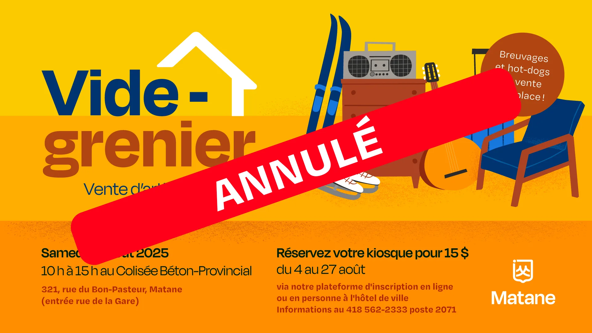 Vide-grenier annulé