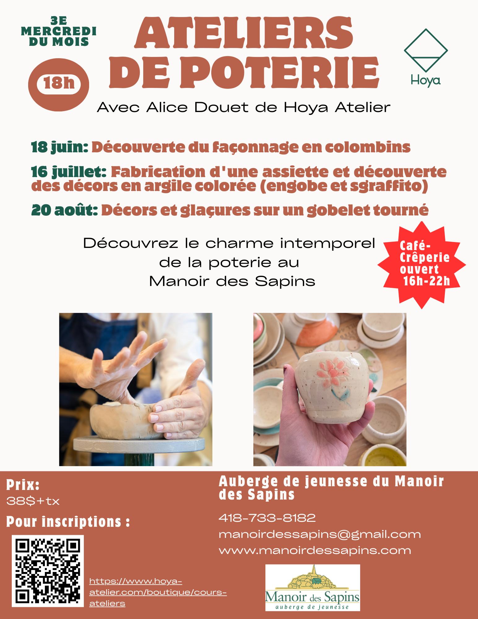 Atelier de poterie avec Hoya Atelier