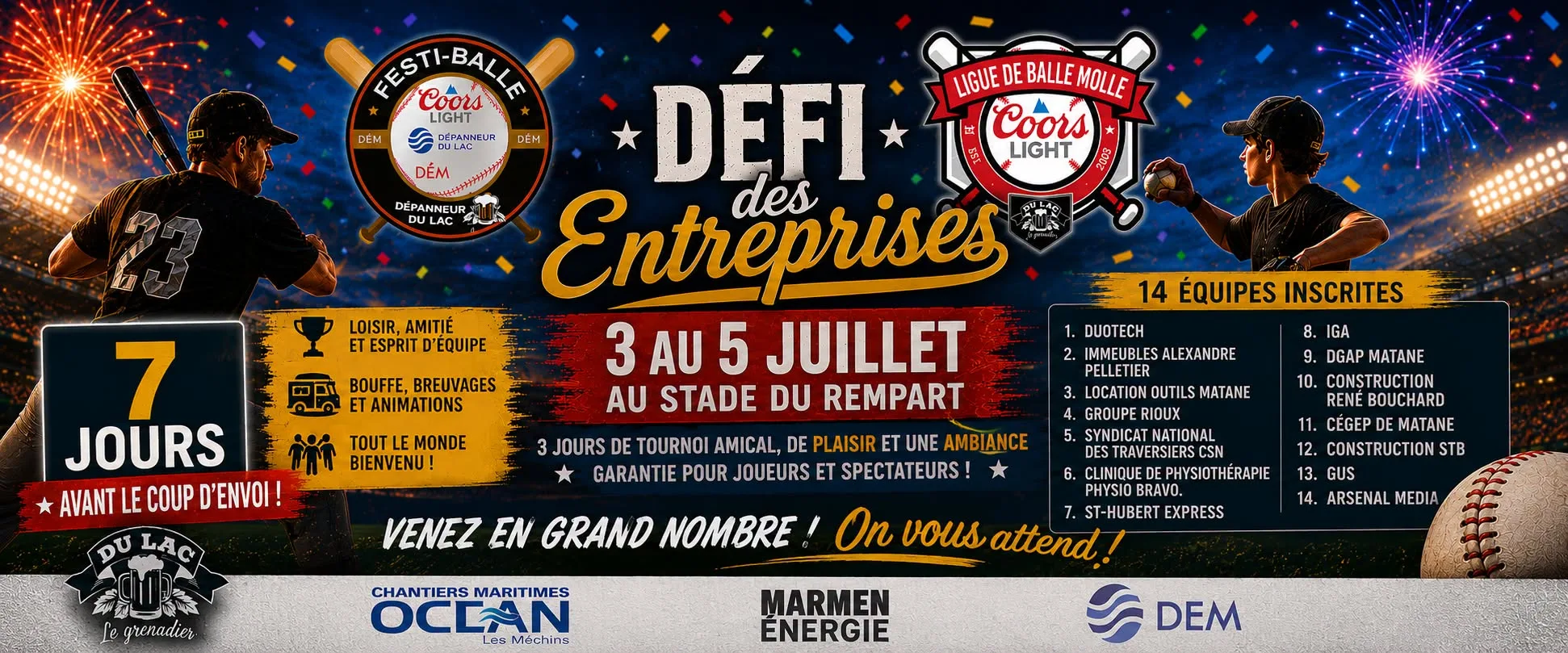 Défi des Entreprises DEM au stade du Rempart