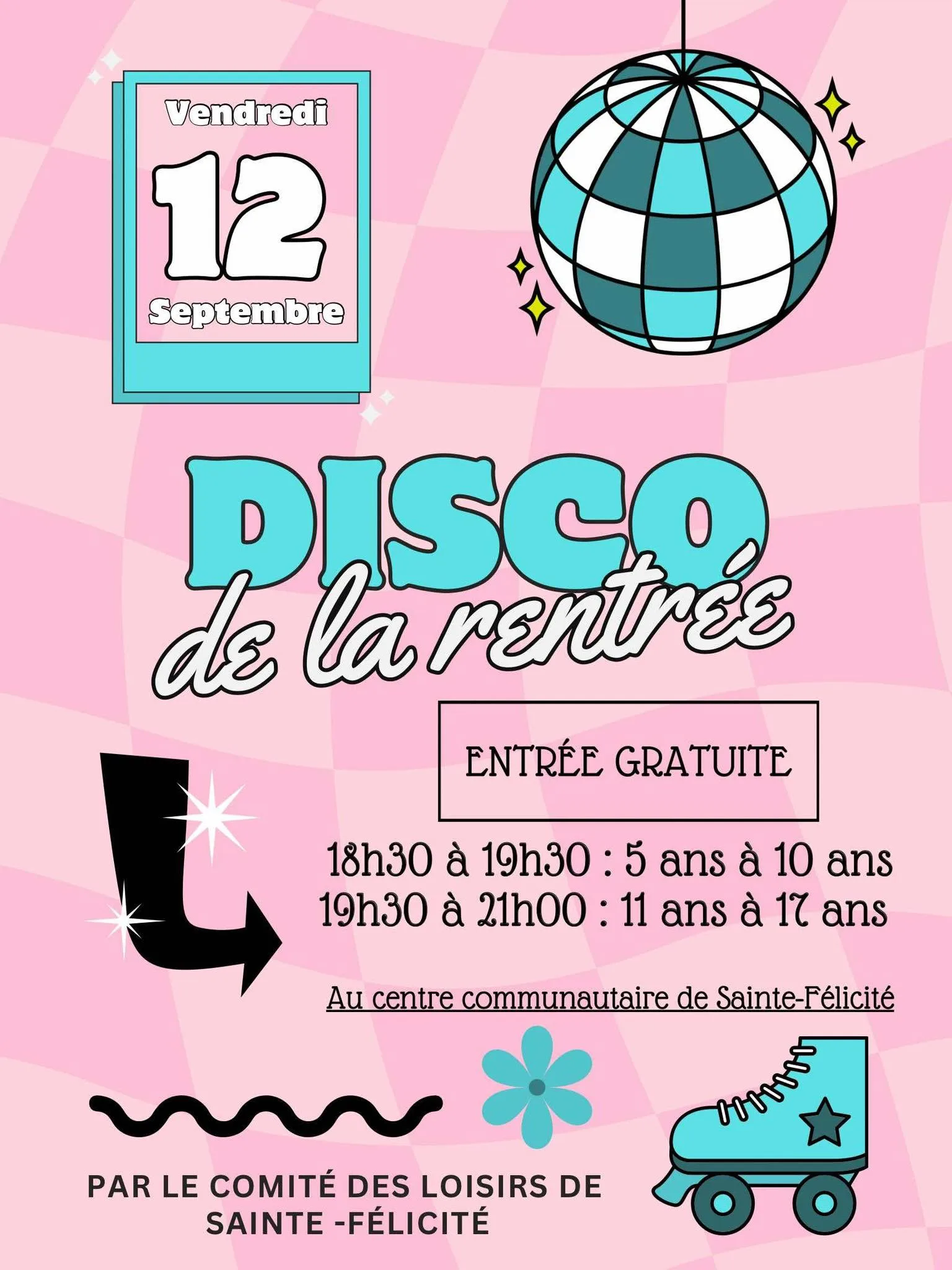 Disco de la rentrée (soirée de danse pour les 5 à 17 ans)