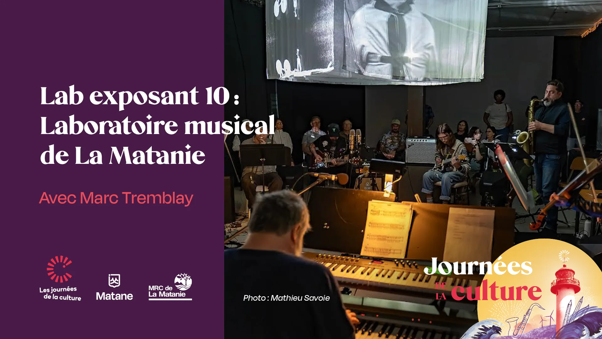 Journées de la culture Lab exposant 10 Laboratoire musicale de La Matanie avec Marc Tremblay