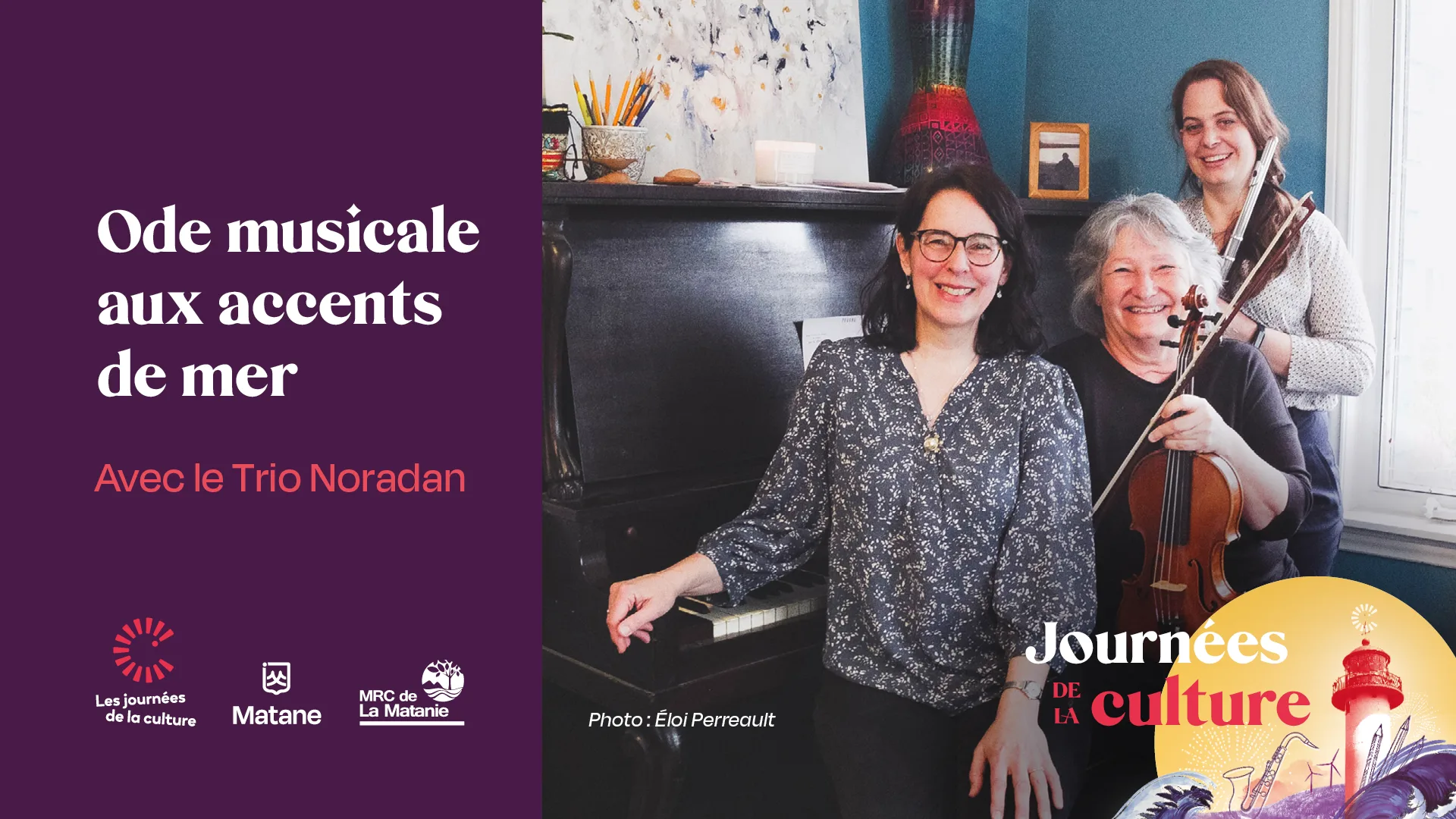 Journées de la culture Ode musicale aux accents de mer Trio Noradan