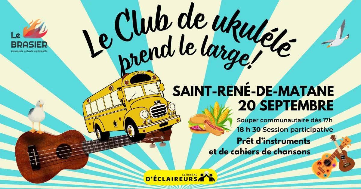 Le Club ukulélé prend le large : Saint-René-de-Matane