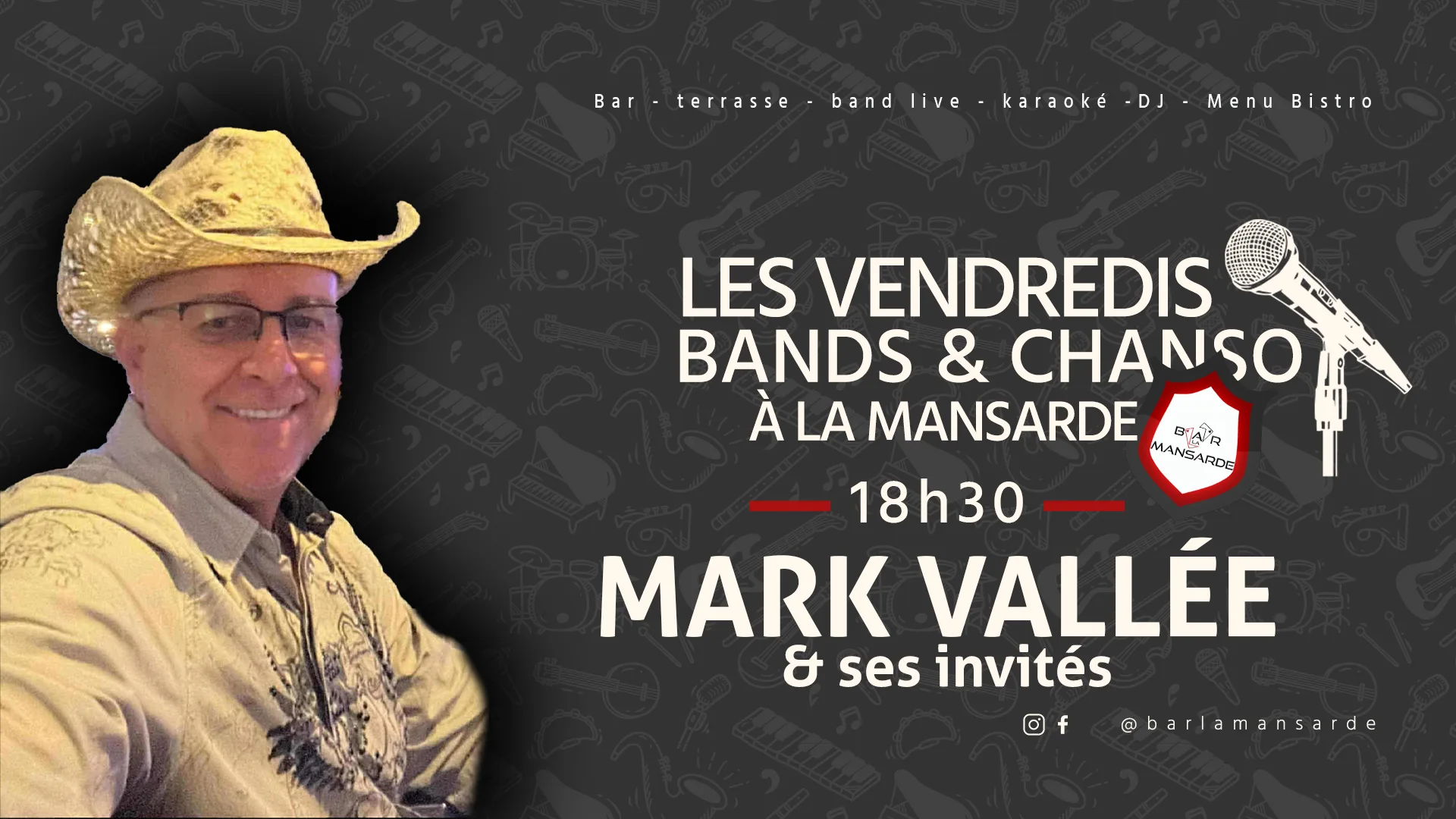 Les Vendredis Bands et Chanso : Mark Vallée et ses invités
