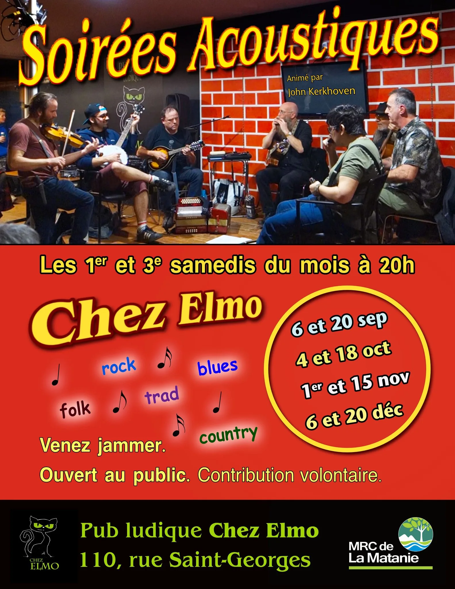 Soirées acoustiques Chez Elmo