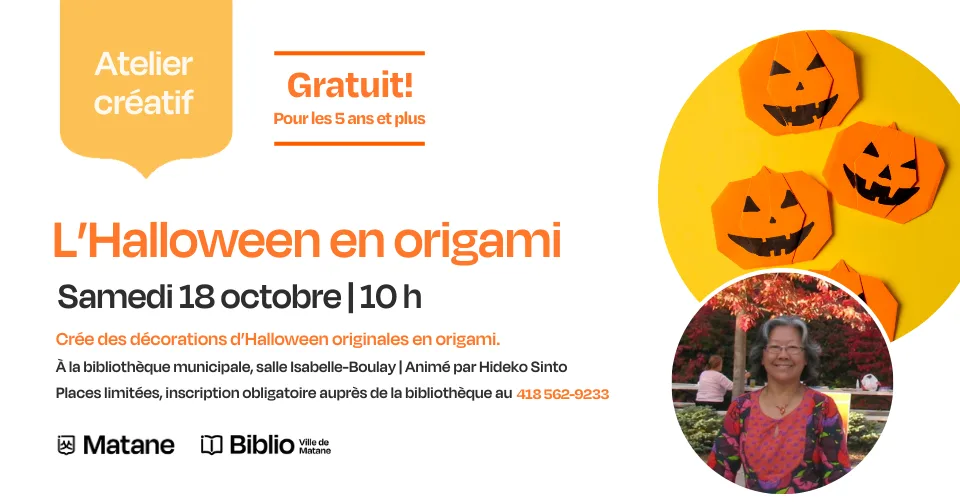 Atelier d'Halloween en origami