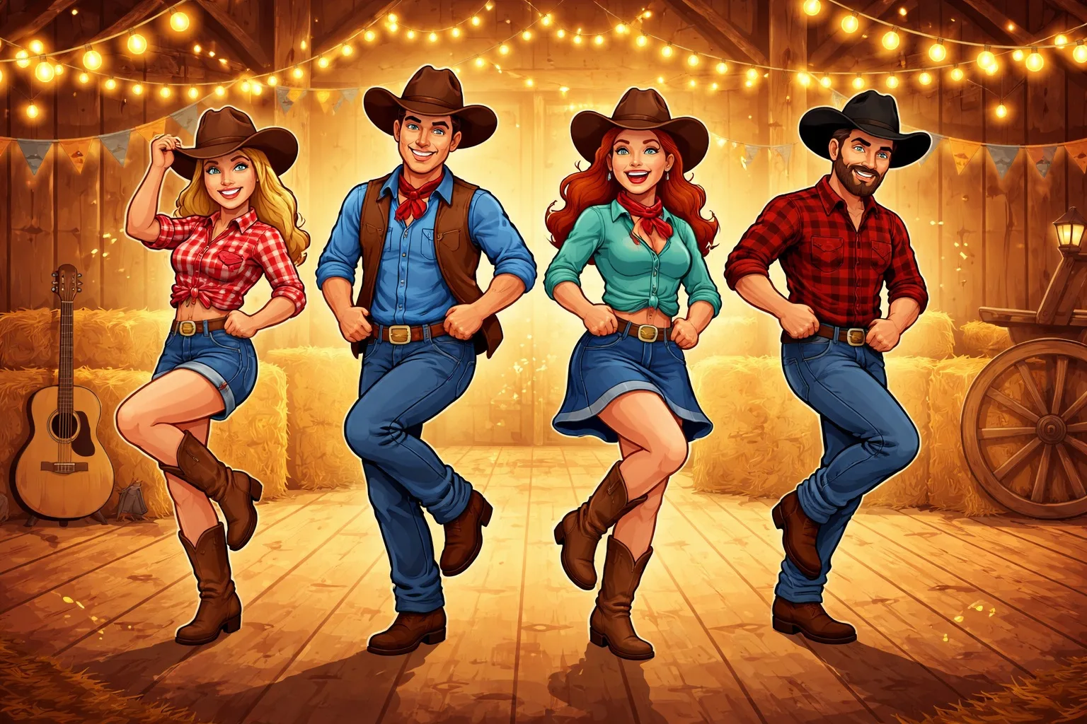 Soirée de danse en ligne country