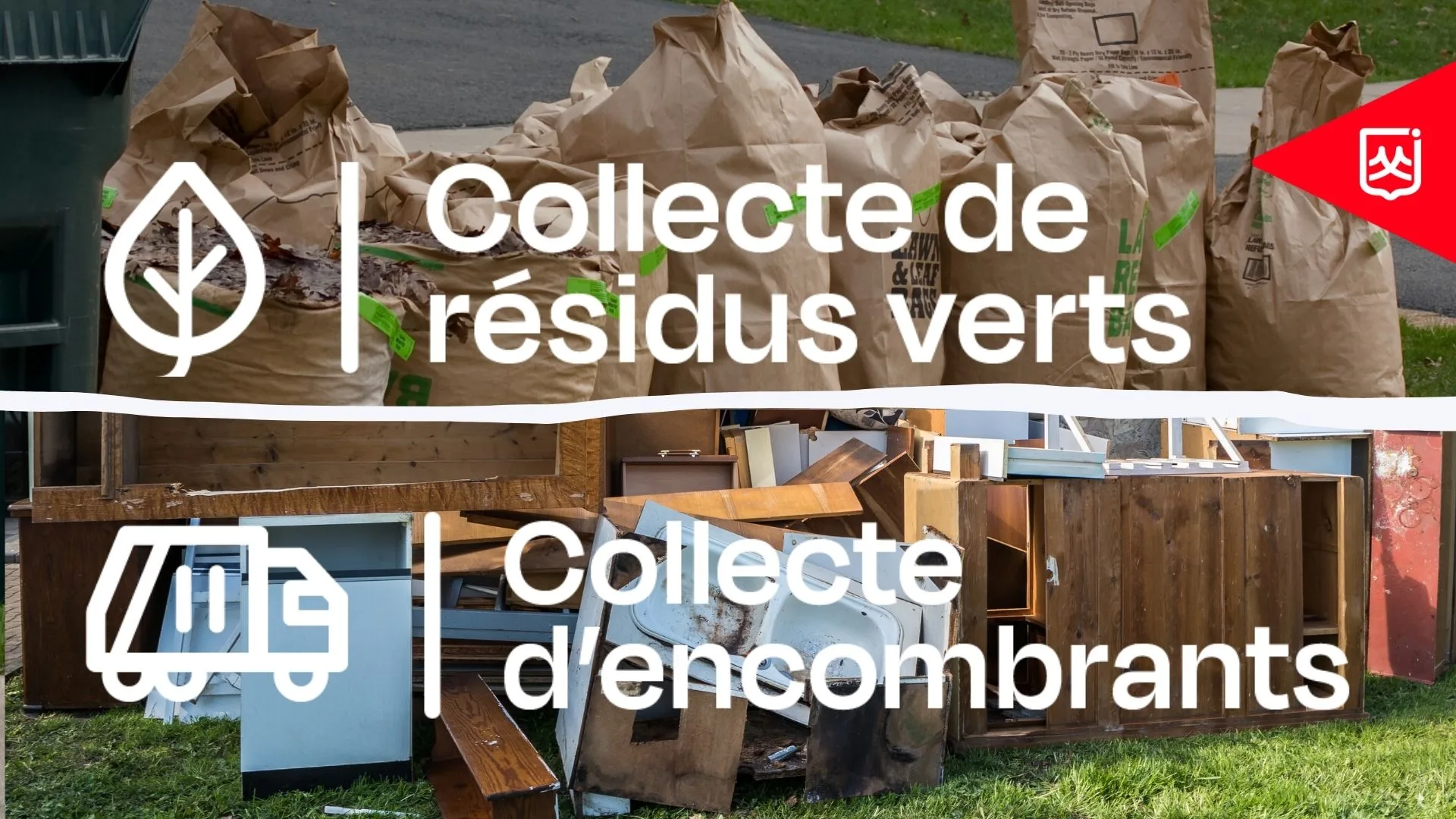 Collecte d'encombrants et de résidus verts