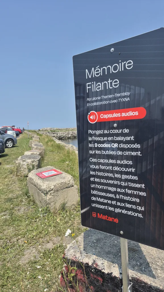 mémoire filante capsule sonore code qr
