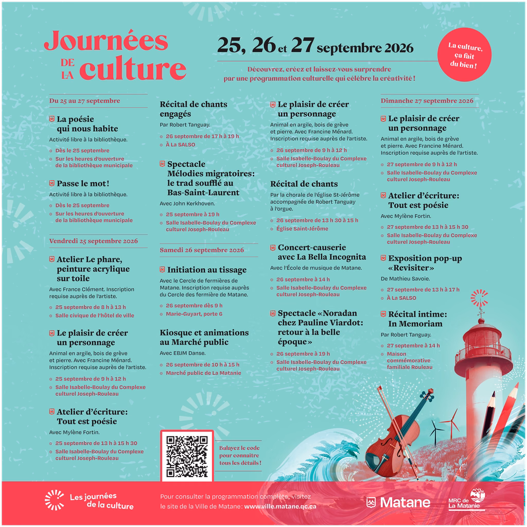 Programmation Journées de la culture 2026