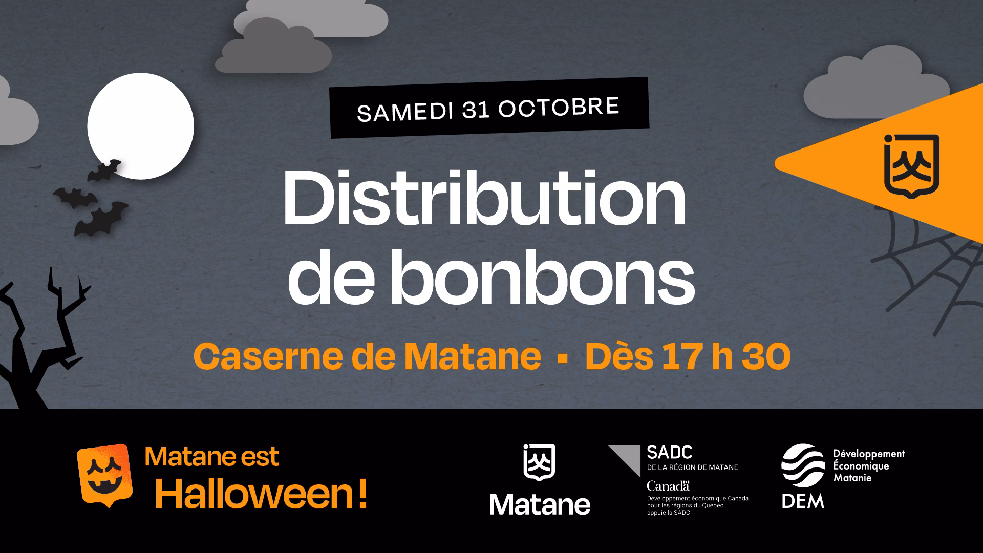 Distribution de bonbons - Caserne de pompiers de Matane