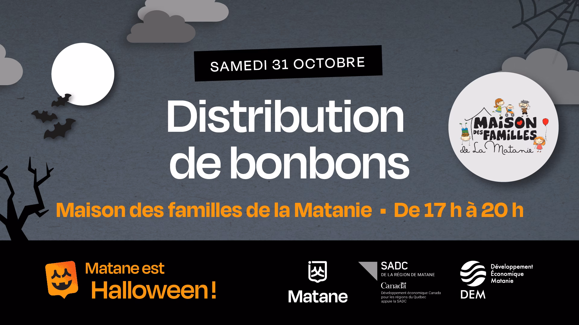 Distribution de bonbons - Maison des Familles de la Matanie
