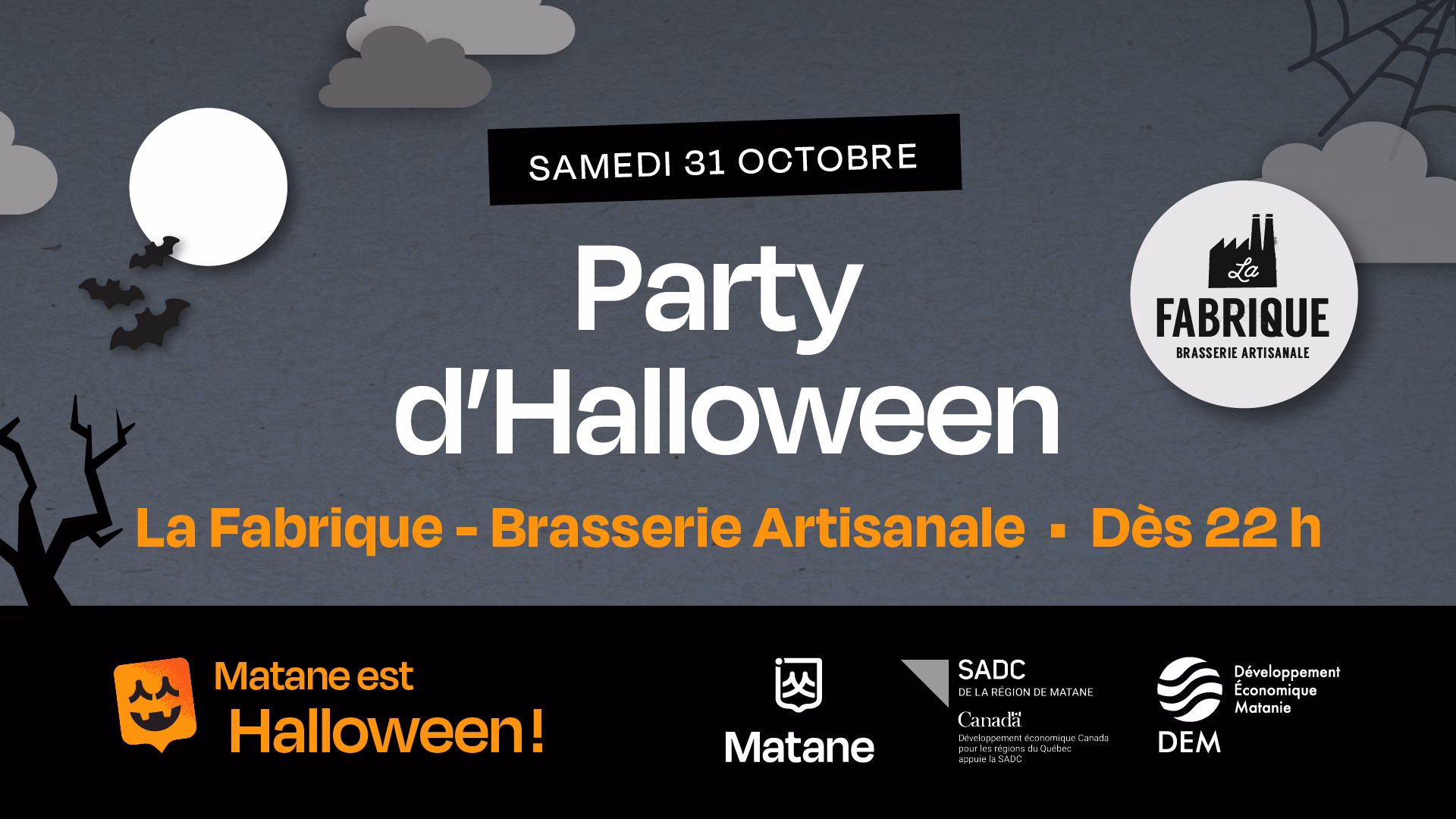 Party d'Halloween à La Fabrique Brasserie Artisanale