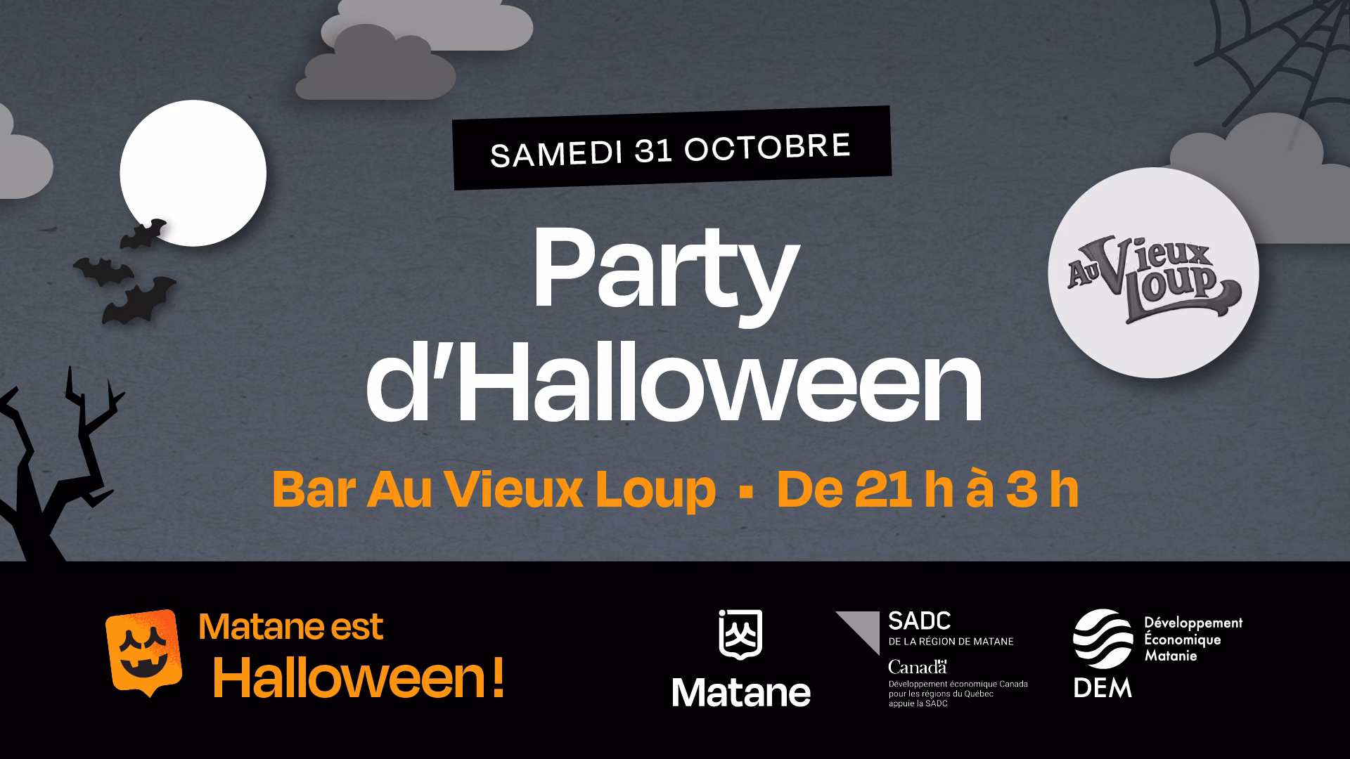 Party d'Halloween au Bar Au Vieux Loup