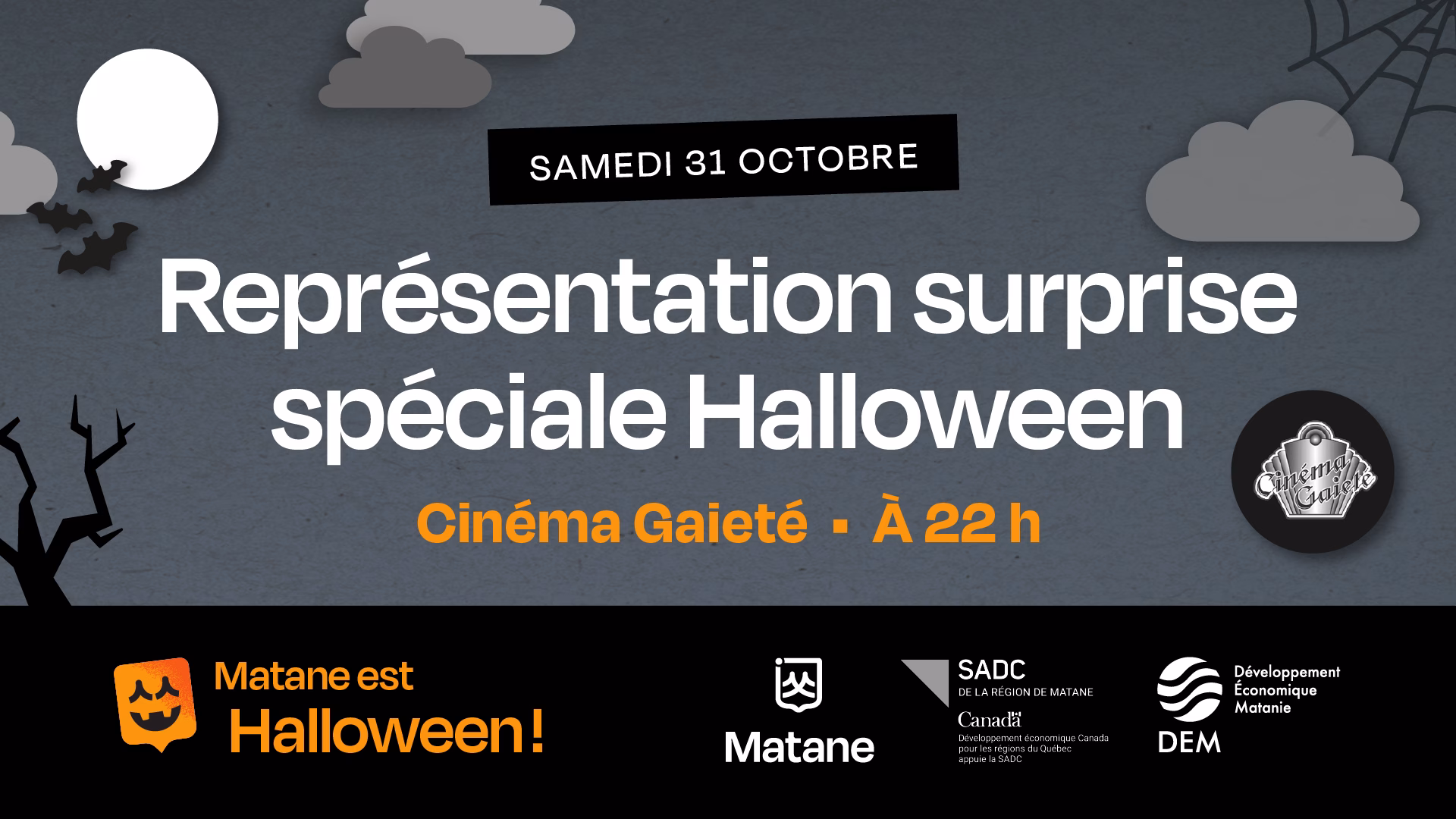 Représentation surprise spéciale Halloween au Cinéma Gaieté