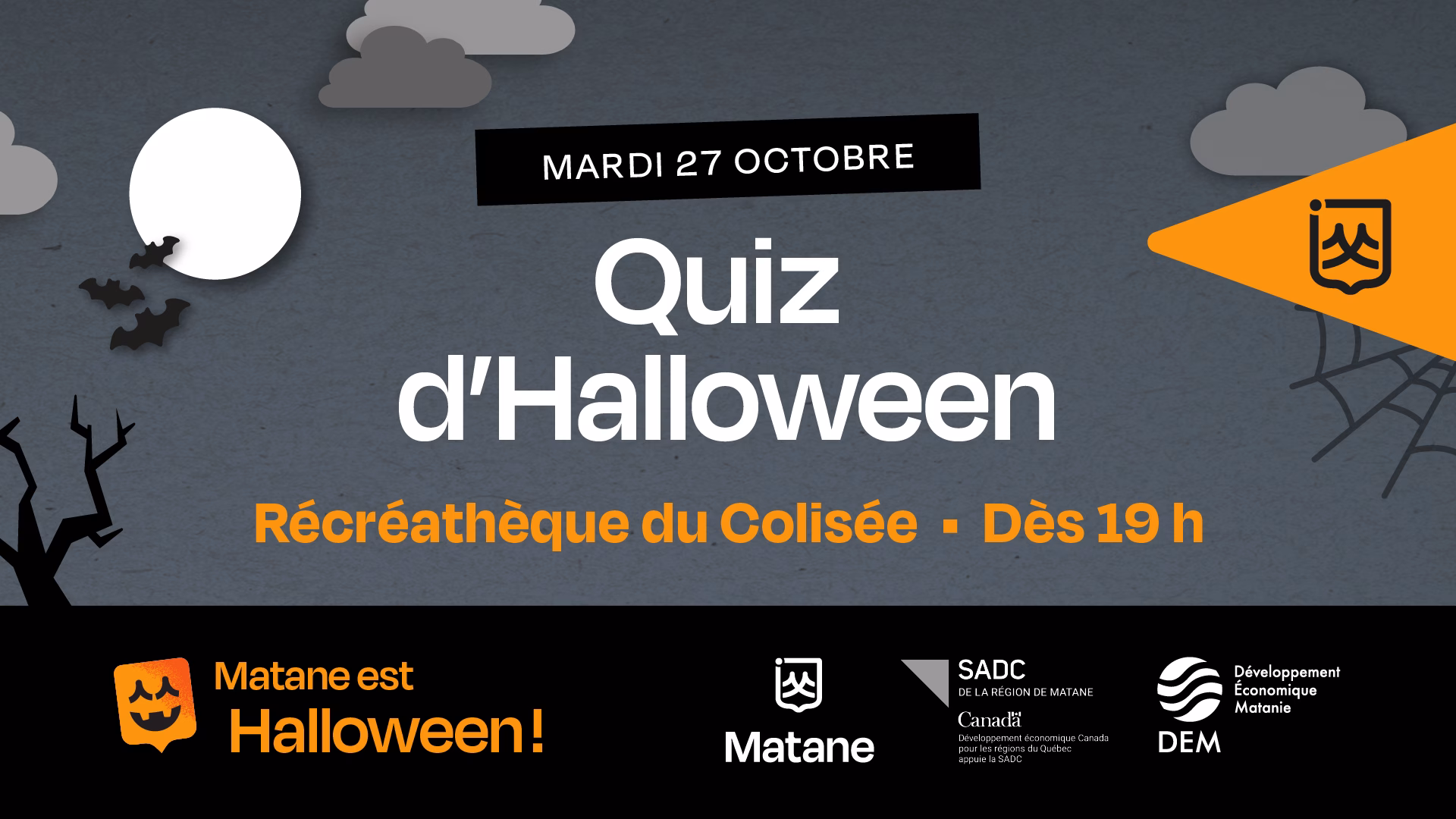 Quiz d'Halloween à la récréathèque du Colisé Béton-Provincial
